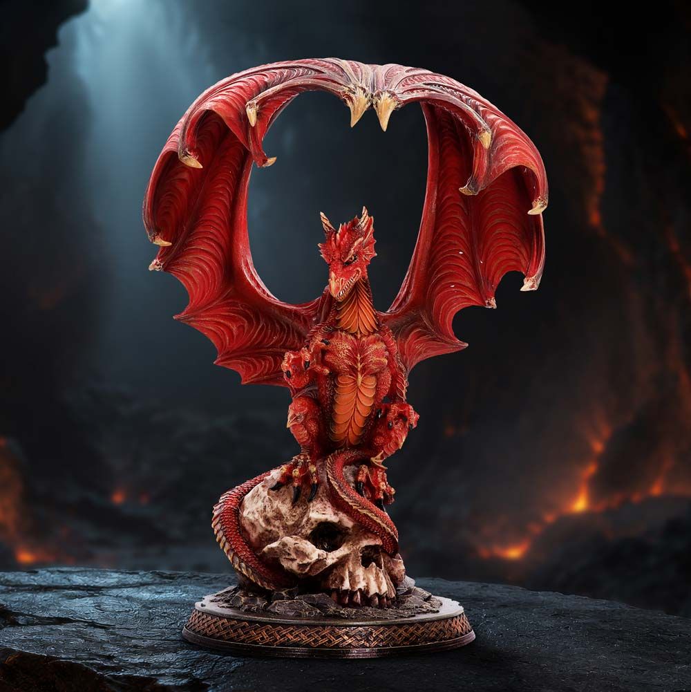 The Ember King Dragon Figurine gothic display