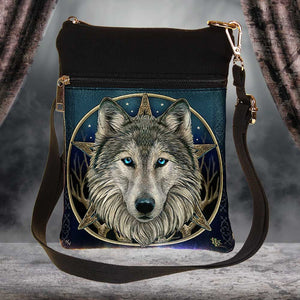 The Wild One Wolf Shoulder Bag by Lisa Parker