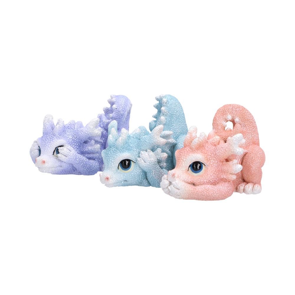 Three Wise Coralscale Dragonlings figurines by Nemesis Now