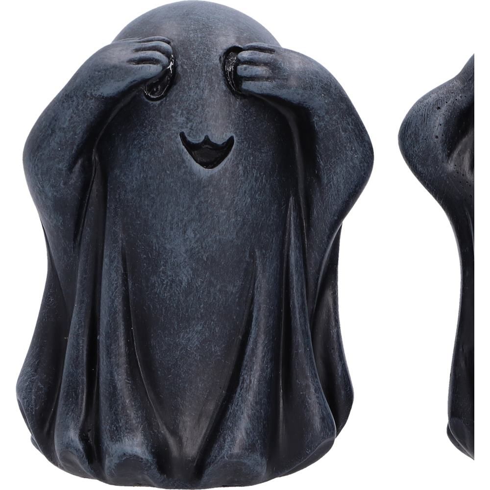 See No Evil ghost ornament covering its eyes