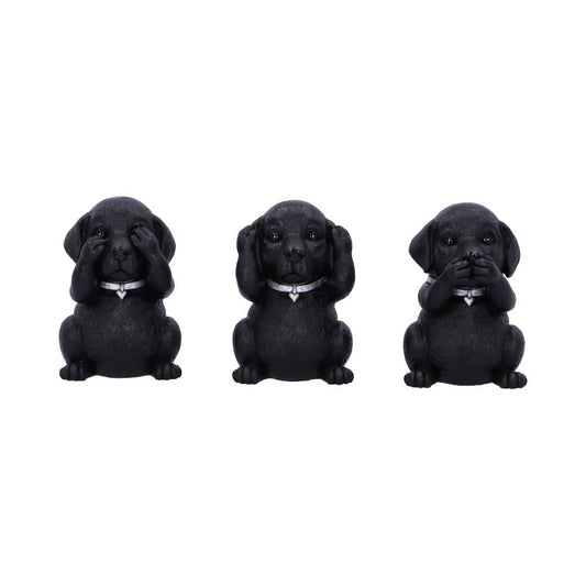 Three Wise Labradors dog figurine set by Nemesis Now