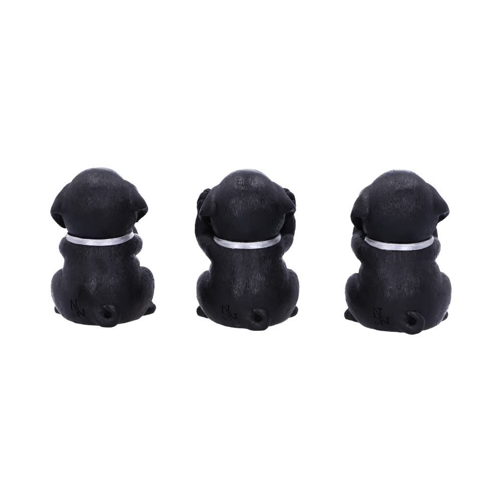 Back of Three Wise Labradors figurine set