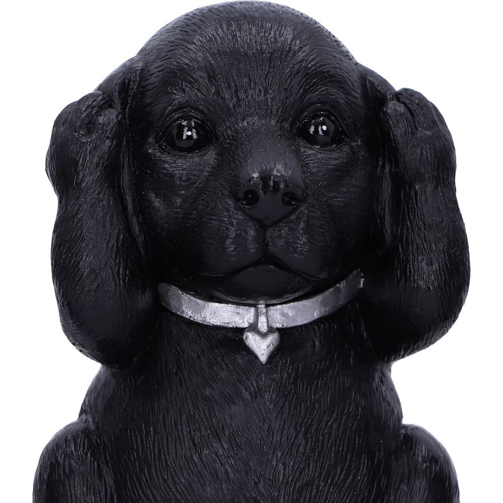 Hear no evil black Labrador figurine
