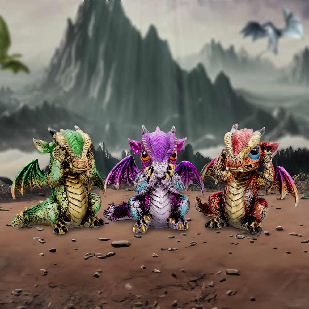 Three Wise Dragon Ornaments