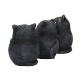 Three Wise Fat Cat Figurines