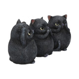 Three Wise Fat Cat Figurines