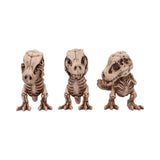 Three Wise T-Rex Skeleton Figurines