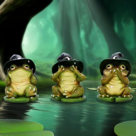 Three Wise Witch Frogs