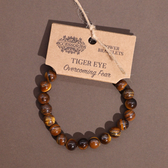 Tiger's Eye Crystal Bead Bracelet