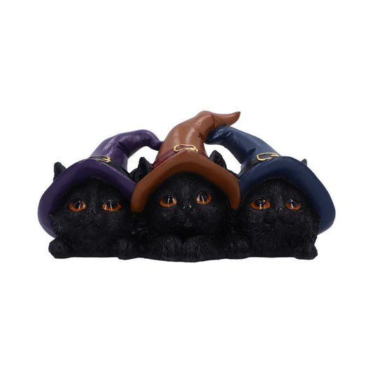 Trio of Mischief Witch Cats Figurine