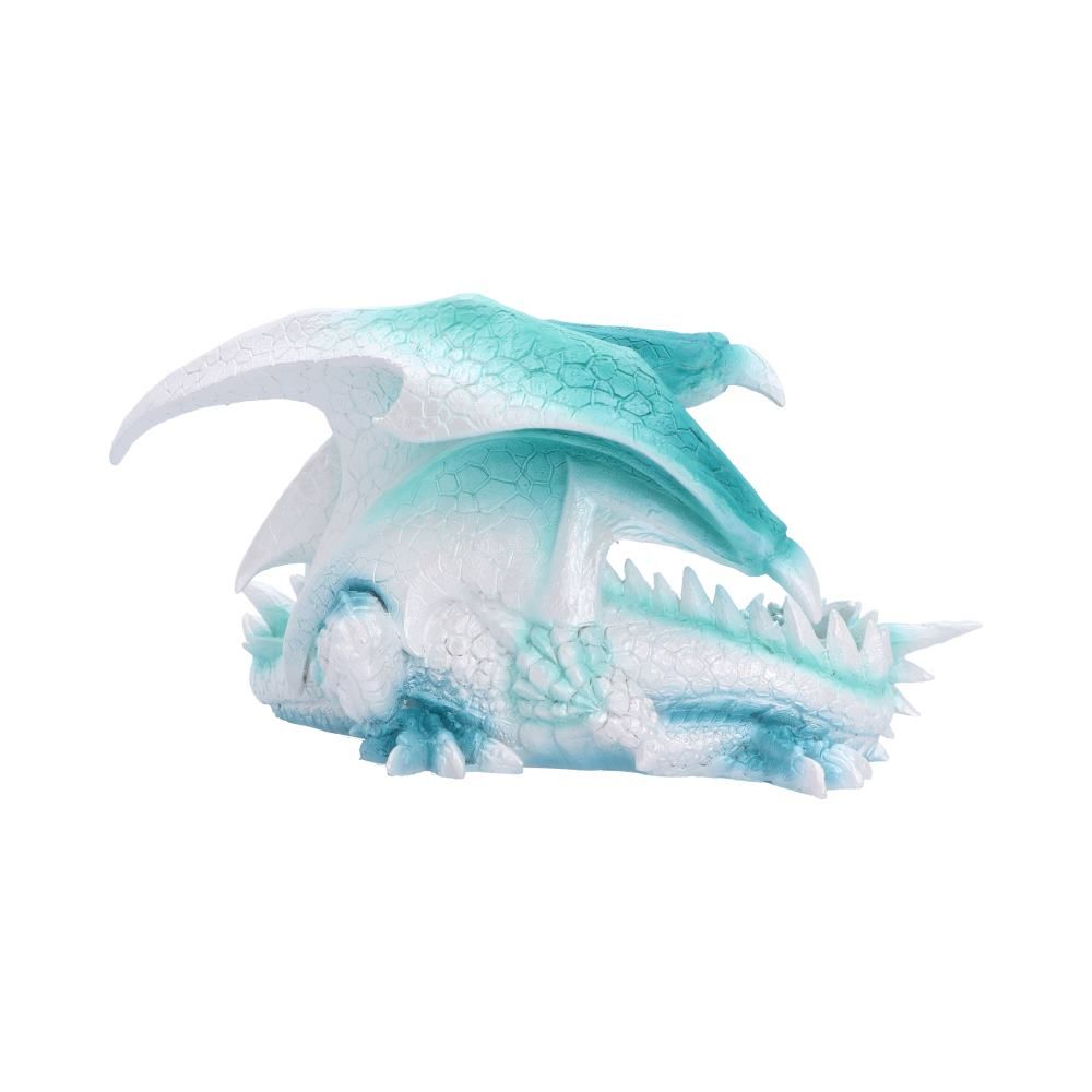 Tundra lying ice dragon figurine rear view