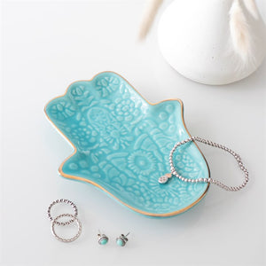 Turquoise Hamsa Jewellery Dish