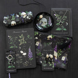 Deadly Nightshade Black Obsidian Necklace & Greetings Card