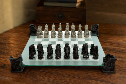 Nemesis Now Vampire and Werewolf chess set display
