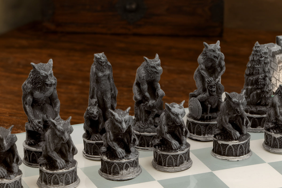 Werewolf chess pieces detail