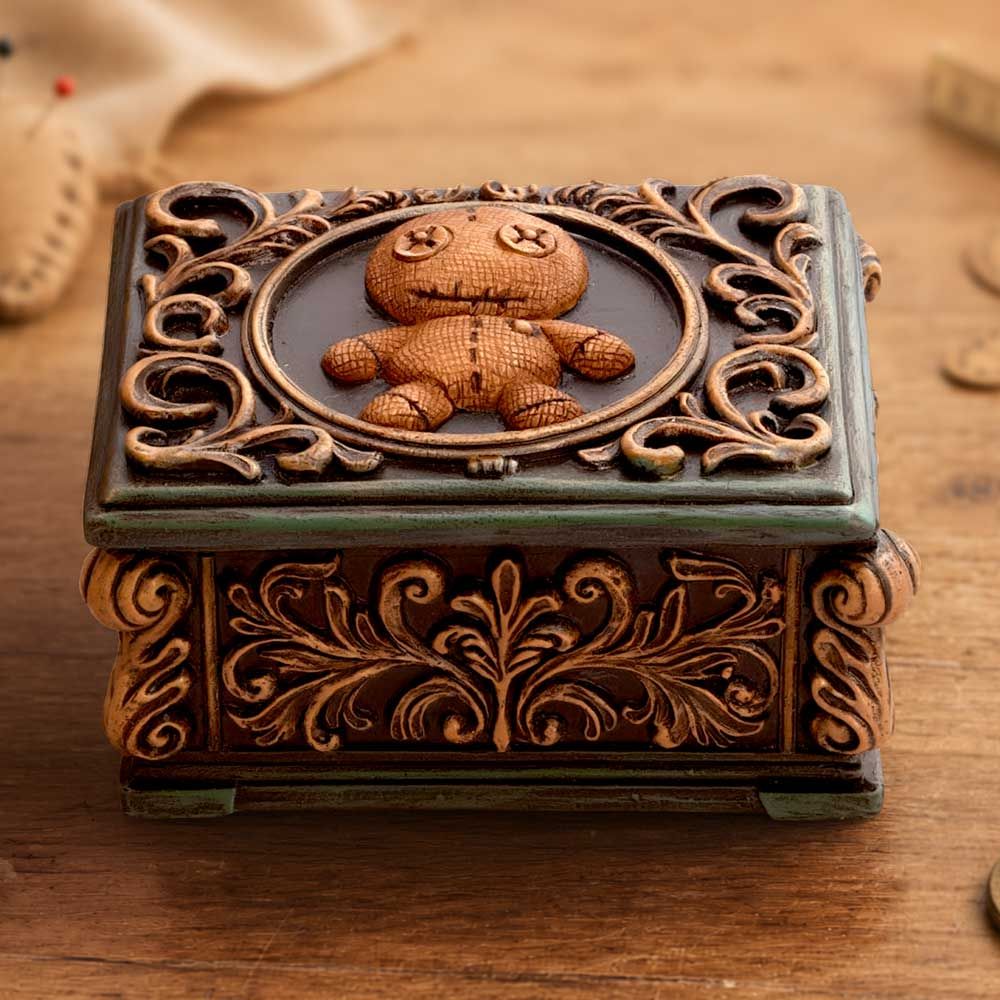 Voodoo Doll Trinket Box gothic home decor