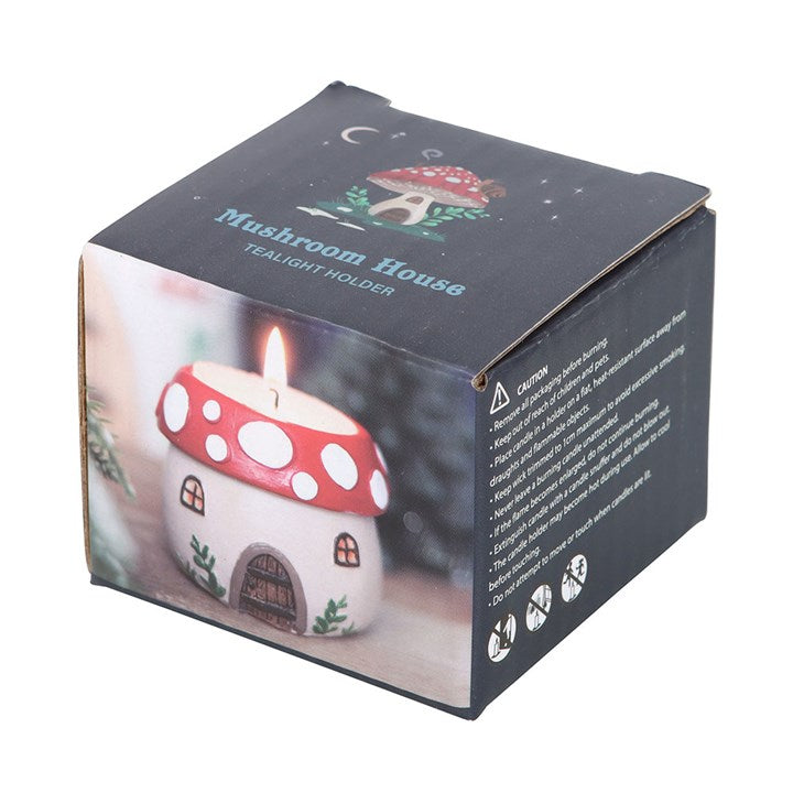 Mushroom House Tealight Candle Holder