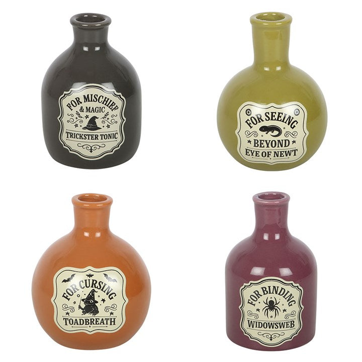 Set of 4 Potion Bottle Vases & Candle Holders