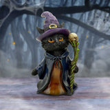 Whiskered Wizard Black Cat Figurine
