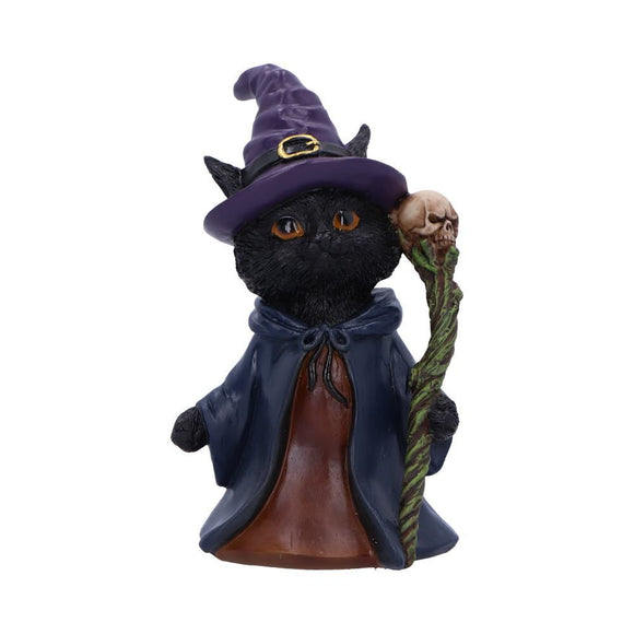Whiskered Wizard Black Cat Figurine