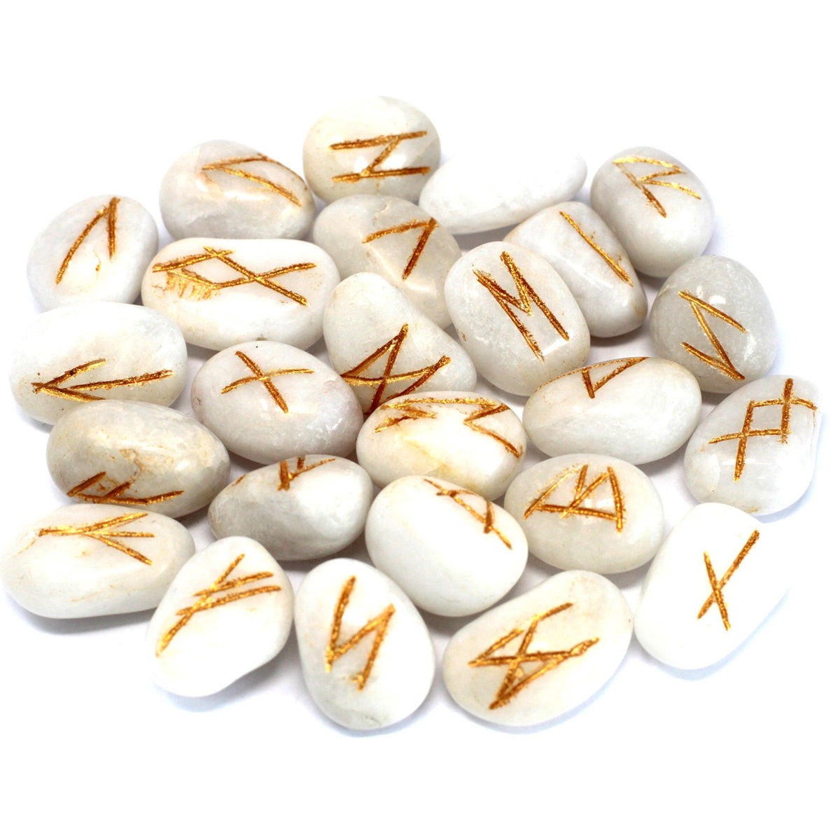 White Agate Rune Stones