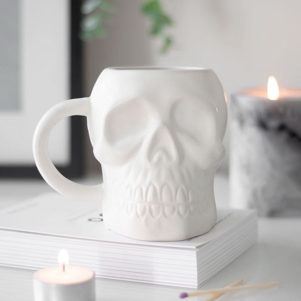 White Skull Shaped Mug