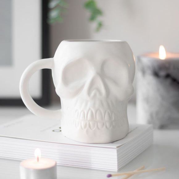 White Skull Shaped Mug