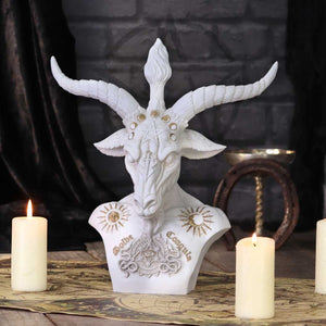 White Baphomet Bust