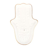 White Hamsa Hand Incense Stick Holder