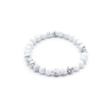 White Jasper Crystal Bead Bracelet