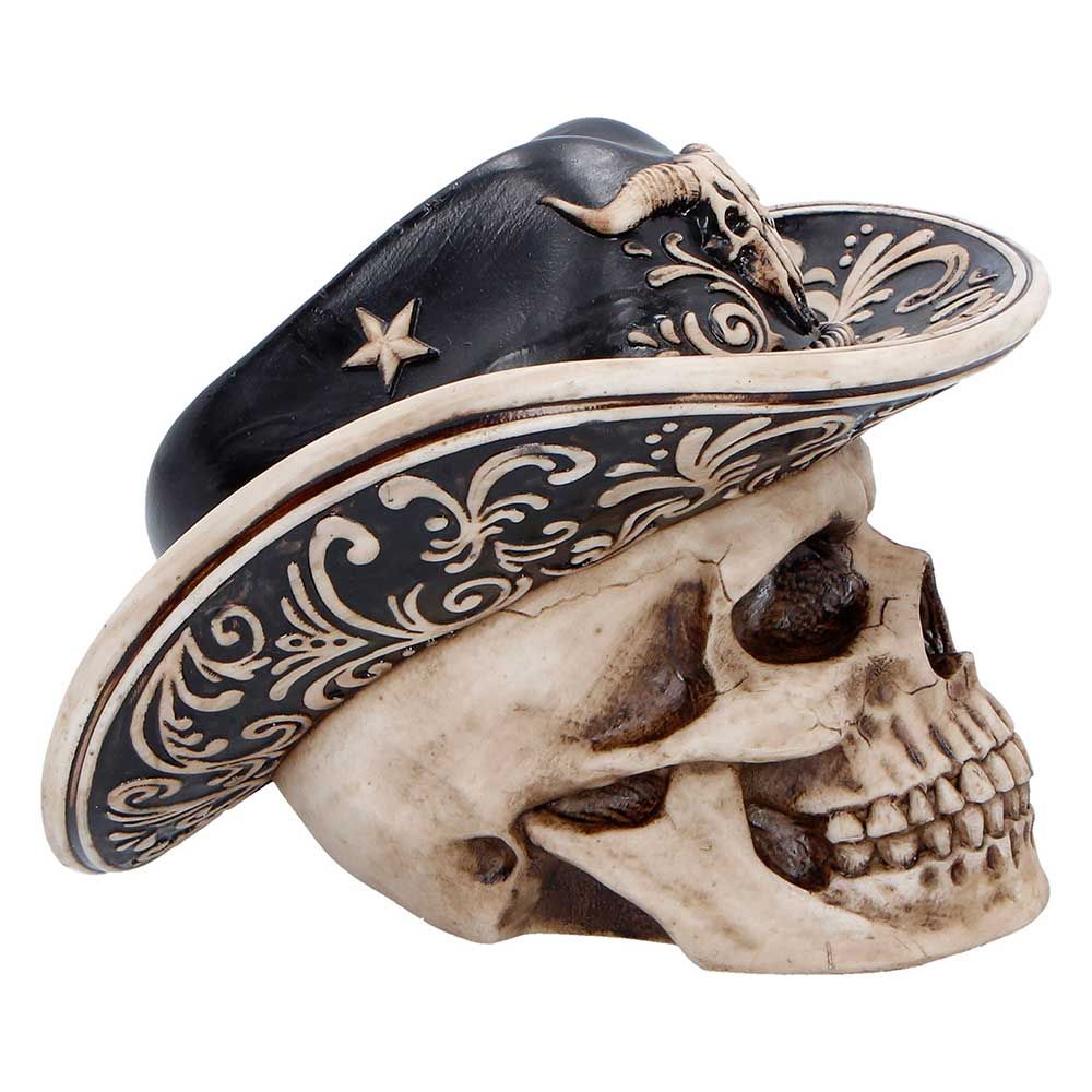 Wild West Skull Figurine