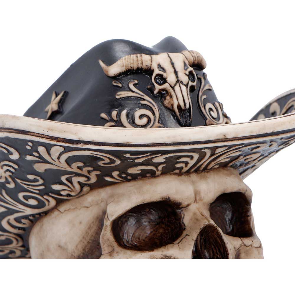 Wild West Skull Figurine