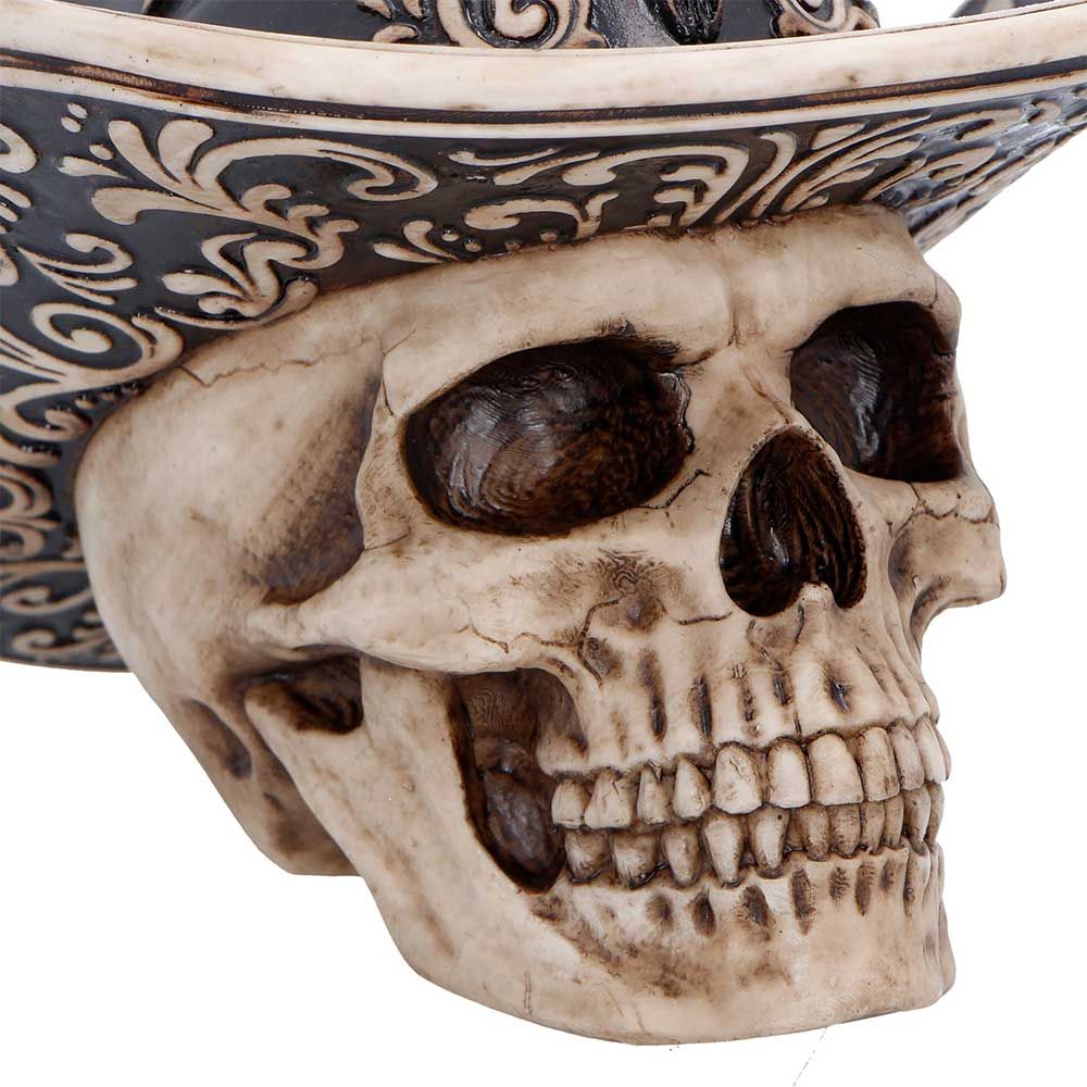 Wild West Skull Figurine
