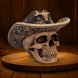 Wild West Skull Figurine