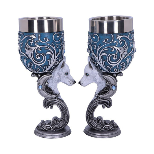 Wild at Heart, Set of Two Wolf Goblets