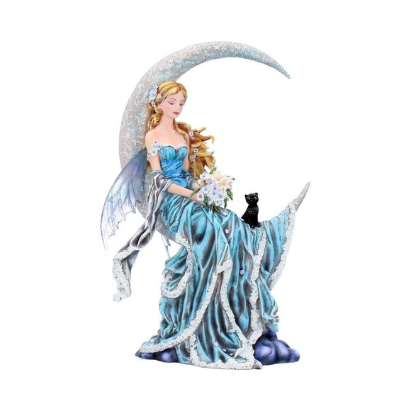Wind Moon Fairy & Cat Figurine