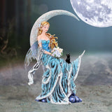 Wind Moon Fairy & Cat Figurine