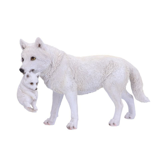 Winter Bond Mother Wolf & Cub Figurine