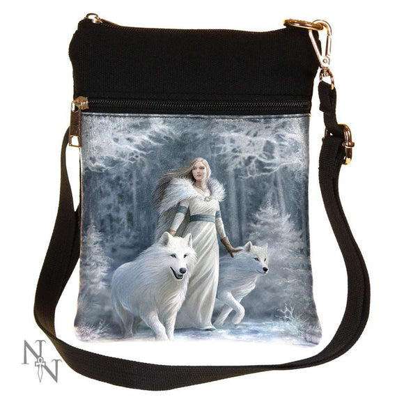 Winter Guardians Wolf Shoulder Bag by Anne Stokes