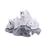Winter Litter White Wolf Ornament