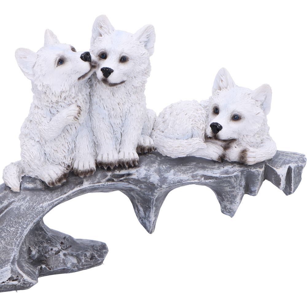 Winter Litter White Wolf Ornament