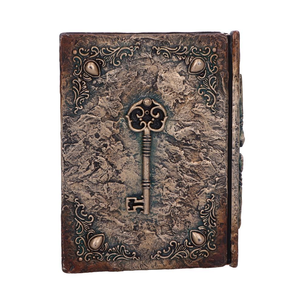 Wizard's Grimoire fantasy spellbook journal with key back cover