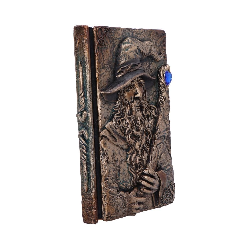 Wizard's Grimoire spellbook journal with wizard cover