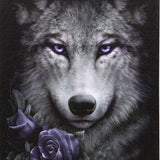 Wolf Roses Canvas Plaque