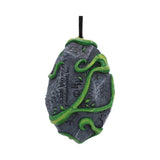 Rear view of Hearthstone ornament with green energy details