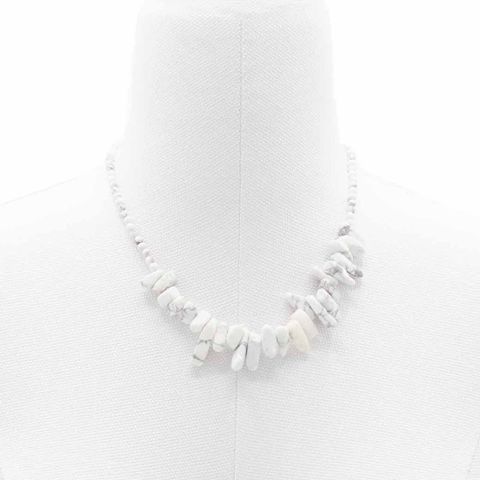 Longstone Crystal Necklace - White Jasper