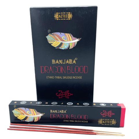Banjara Dragon's Blood Tribal Smudge Incense Sticks pack
