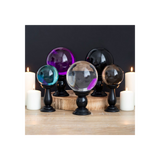 Small Teal Crystal Ball on Stand