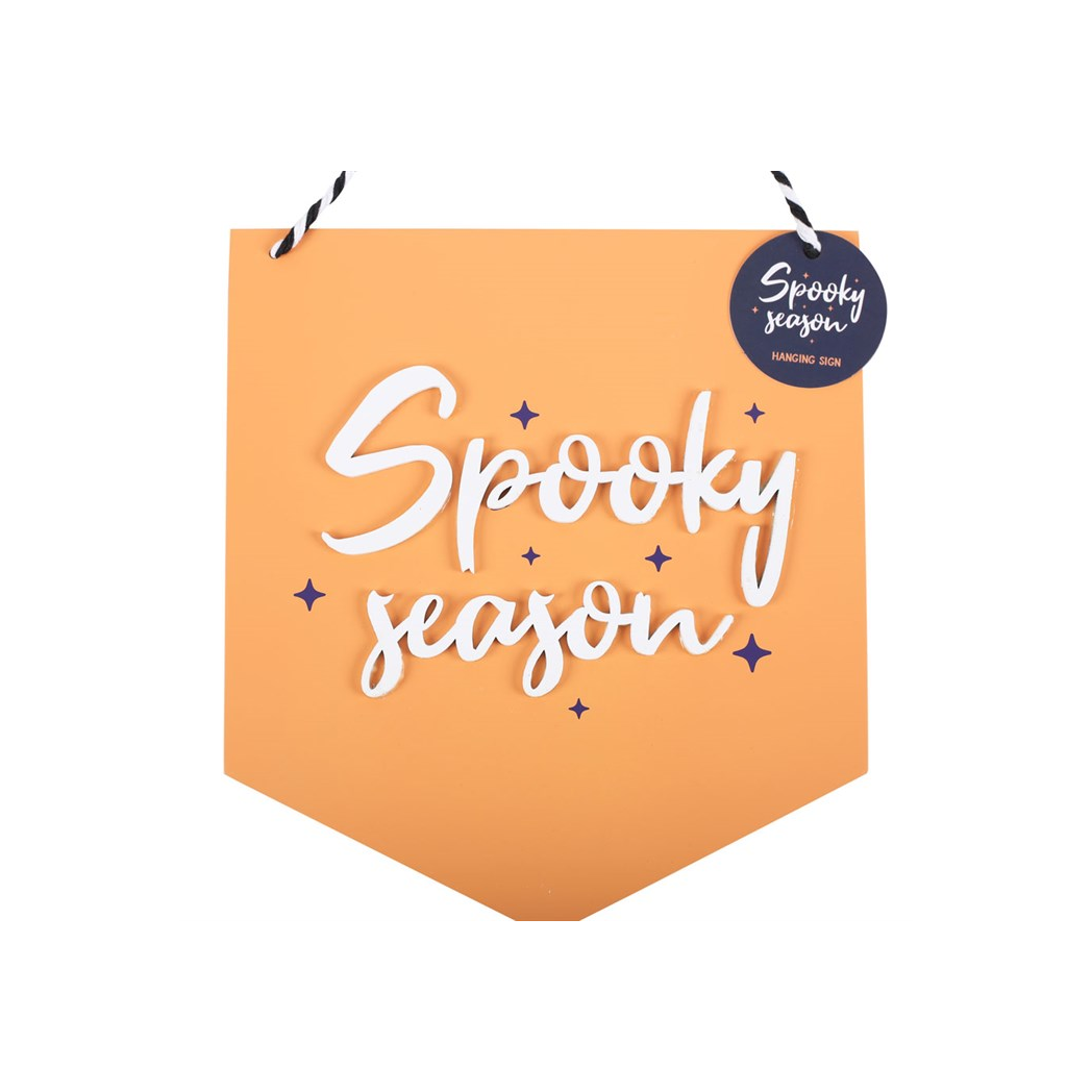 Orange Spooky Season Halloween wall sign