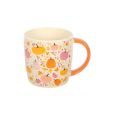 Pink and Orange Pumpkin Print Mug